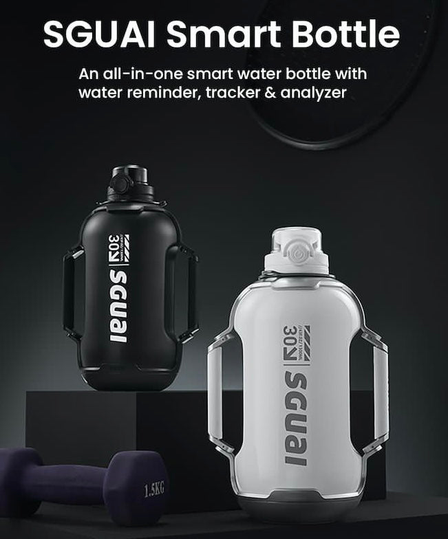 sgual smart bottle an all-in-one smart water bottle that includes a