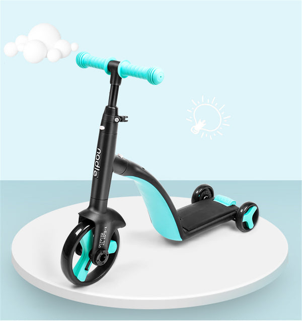 سكوتر للأطفال قابل للتعديل 3 في 1، دراجة توازن + سكوتر +، دراجة ثلاثية العجلات
 من Nadle