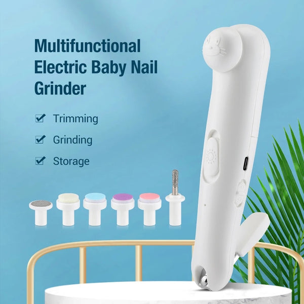 Electric Baby Nail Trimmer USB Charging Kids Infant Baby Cutter Nail Care Baby AdultsTrimmer Manicure Clipper Scissors Nail Car