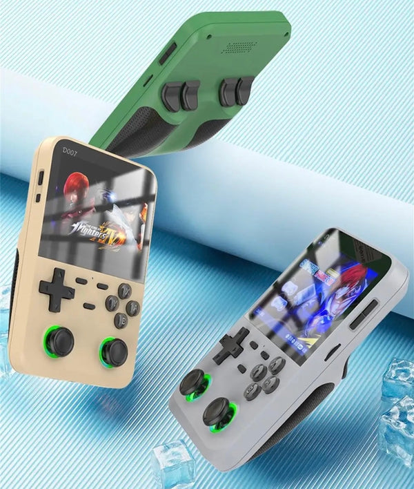 Nostalgic retro-designed portable gaming console with built-in over 10,000 games