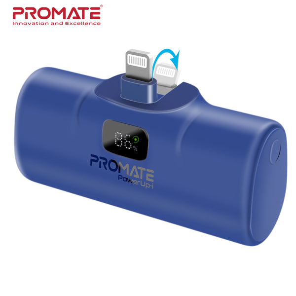 Promate Ultra-Compact Fast Charging Powerbank in-Built Lightning 20W 5000mah