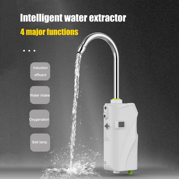 3 in 1 Intelligent Sensor Water Oxygen Pump Hand-Washing Fishing Gear 2600mAh Automatic Water Suction Device for Outdoor Fishing