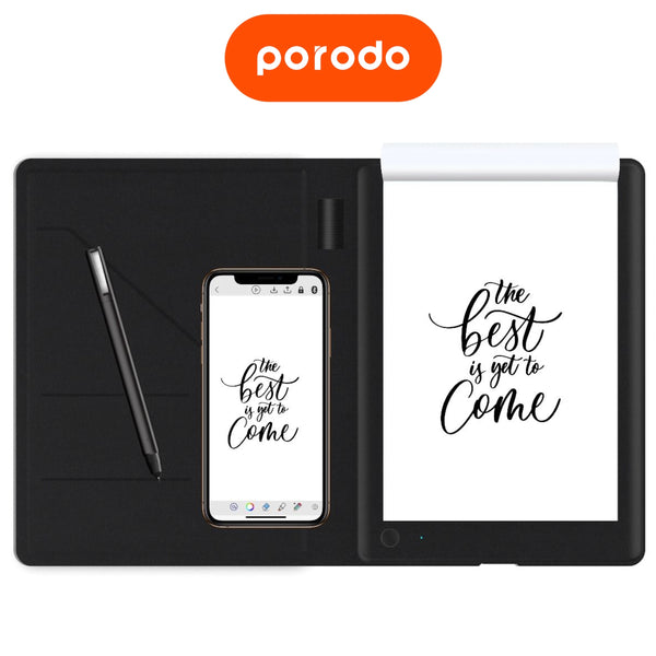 دفتر ملاحظات ولوحة كتابة الكتروني مع قلم من Porodo