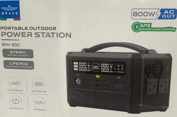 BRAVE PORTABLE OUTDOOR POWER STATION BPH-800