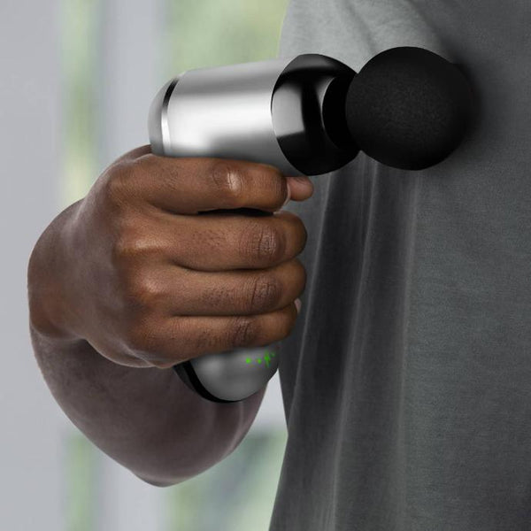 مسدس المساج المحمول لتخفيف التوتر والراحة العضلية مع 4 رؤوس قابلة للتبديل من Porodo