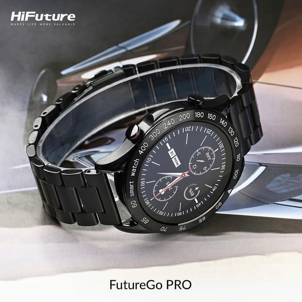 Smart watch with stainless steel band from HiFuture 