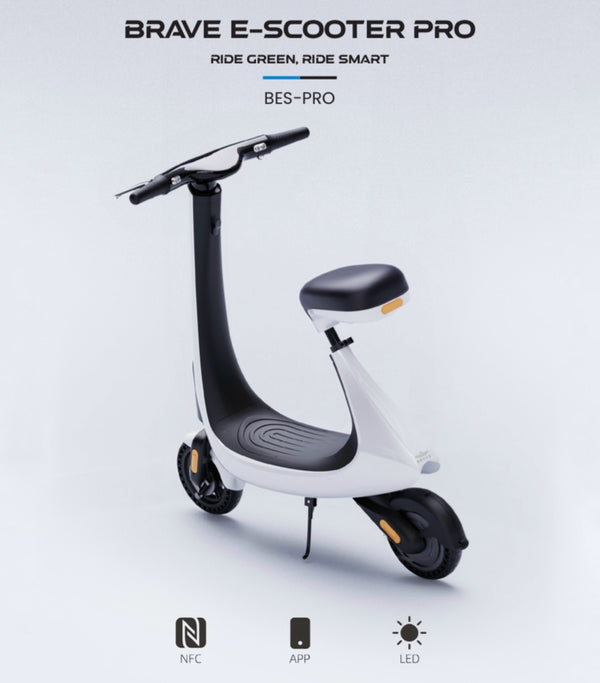 BRAVE E-SCOOTER PRO RIDE GREEN, RIDE SMART BES-PRO
