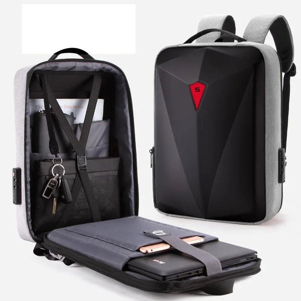 Multi-compartment waterproof password smart backpack