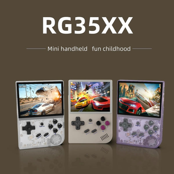 جهاز العاب فيديو كلاسيكي rg35xx يتميز بشاشة فيديو ips كاملة بحجم 3.5 بوصة