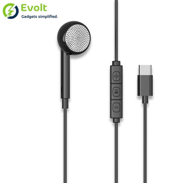 Evolt Wired Mono Headset With Type-C Connector