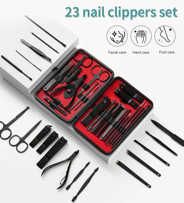 23-piece nail care and clipping set