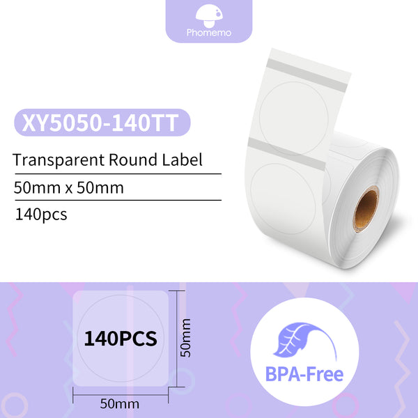 Round transparent adhesive with a diameter of 50 mm 120 pcs