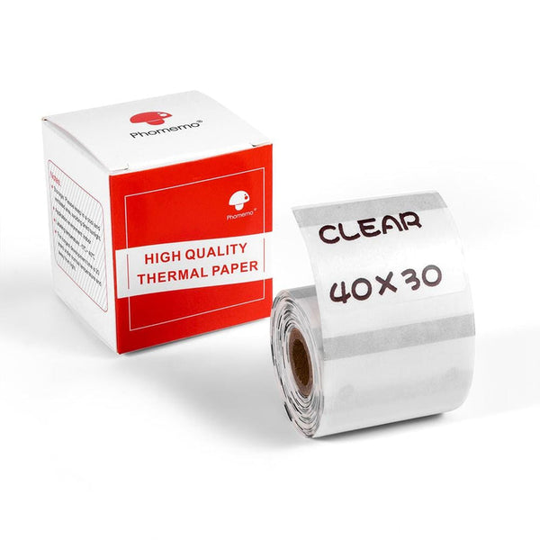 40 X 30mm Transparent Square Label for M110/M120/M200/M220/M221 - 1 Roll