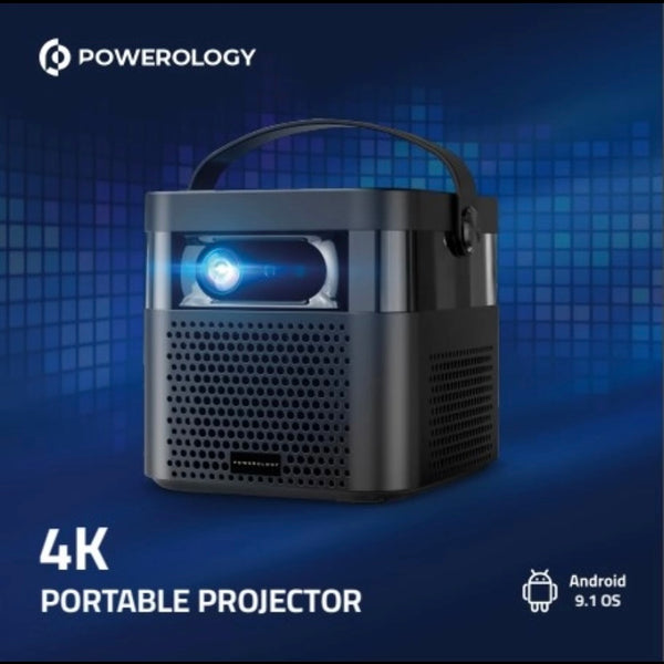 بروجيكتور محمول مع بطارية بسعة 15600 مللي أمبير بجودة عرض 4K  من Powerology