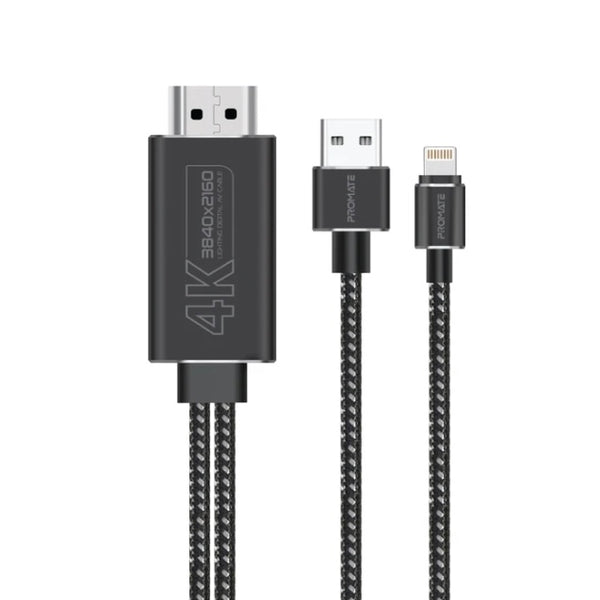 PROMATE MediaLink-LT 4K High Definition Lightning Connector to HDMI Cable