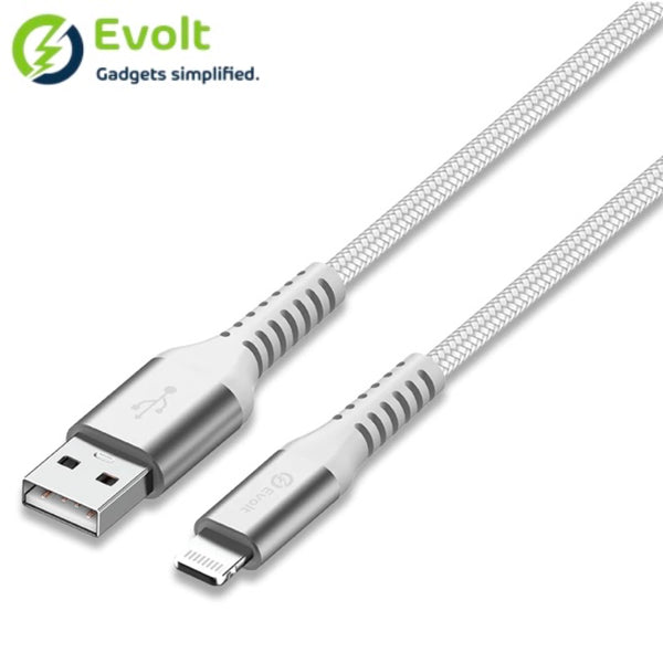 Evolt CBL-100 USB A TO MFI LIGHTNING CHARGE AND SYNC CABLE 1.2M