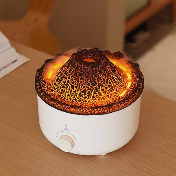 Smart diffuser with a multi-lighting volcano figure, capacity of 560 ml