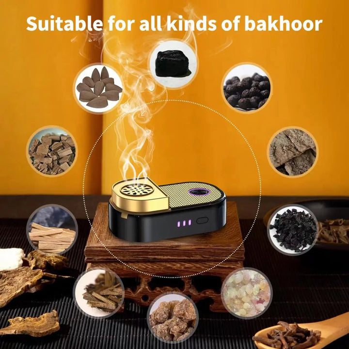 Portable rechargeable electronic incense burner الابداع